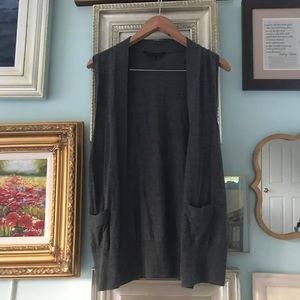 BCBGMaxAzria Gray Merino Wool Sweater Vest